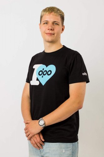 i love dpo - triko pánské černé