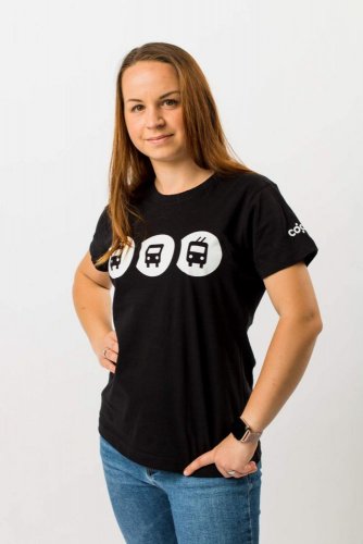 Ikony trakcí - triko dámské černé - Velikost oblečení: XL