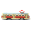 Model tramvaje T3 „752" kovový 16 cm - Model: Model tramvaje kovový T3 - RETRO