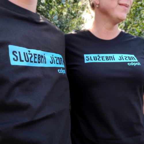 SLUŽEBNÍ JÍZDA - triko pánské černé - Velikost oblečení: L